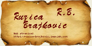 Ružica Brajković vizit kartica